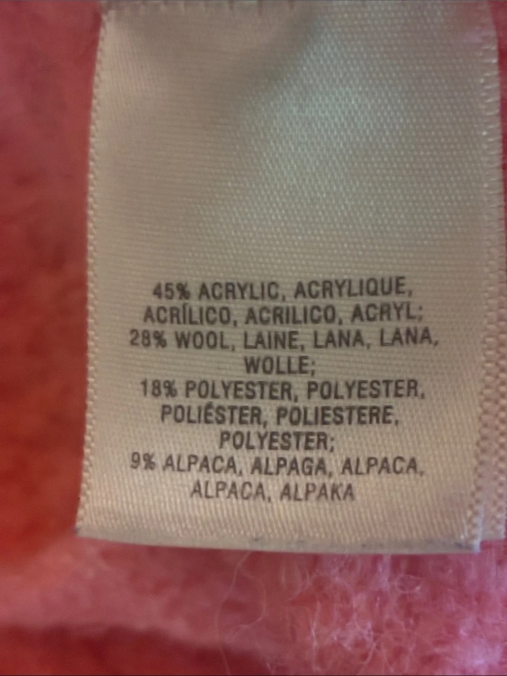 Anthropologie Moth Boucle Mockneck Pullover Wool/ Alpaca Blend Coral Size Medium